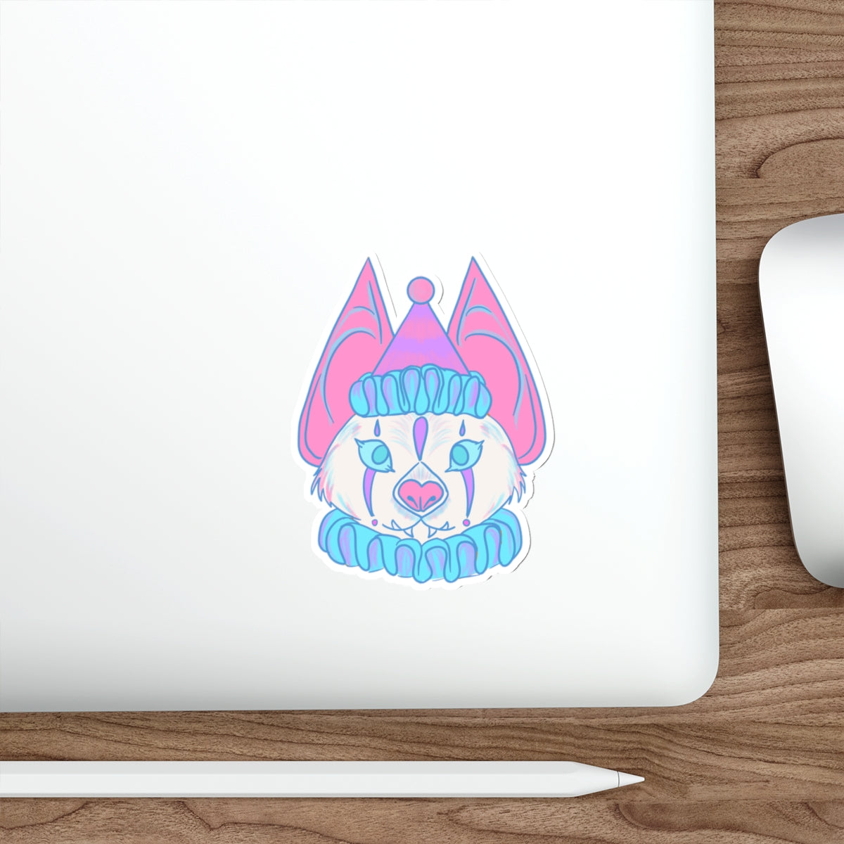 Clowny Bat Die-Cut Sticker