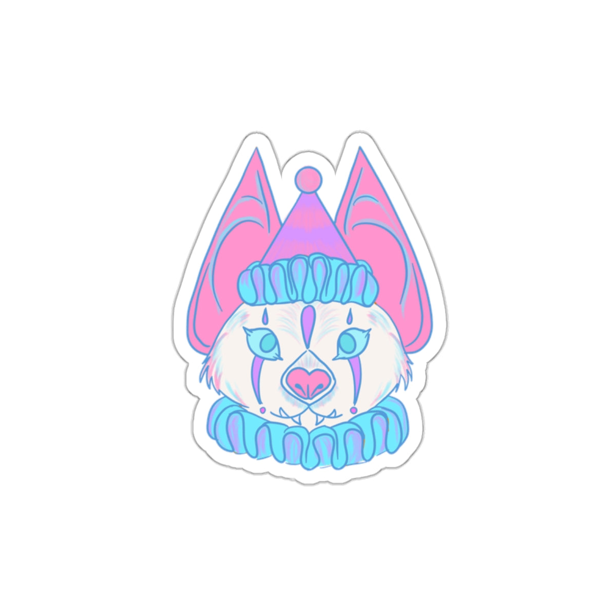 Clowny Bat Die-Cut Sticker