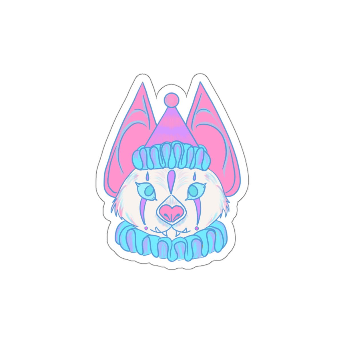 Clowny Bat Die-Cut Sticker