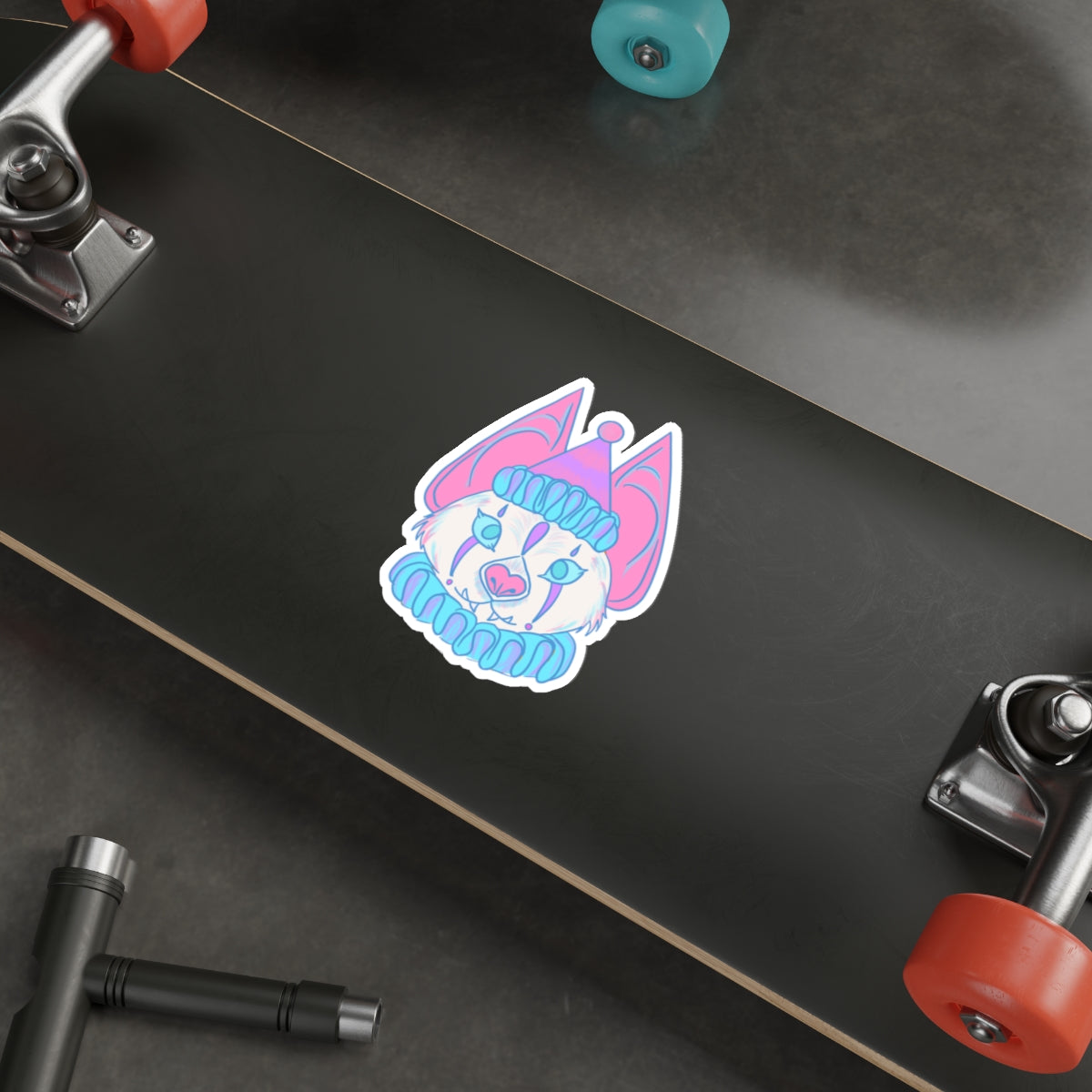 Clowny Bat Die-Cut Sticker