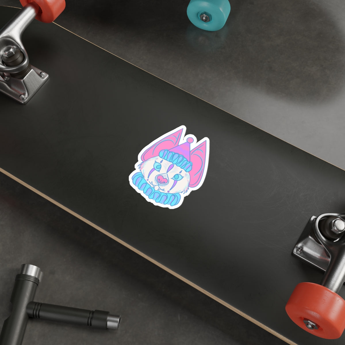 Clowny Bat Die-Cut Sticker