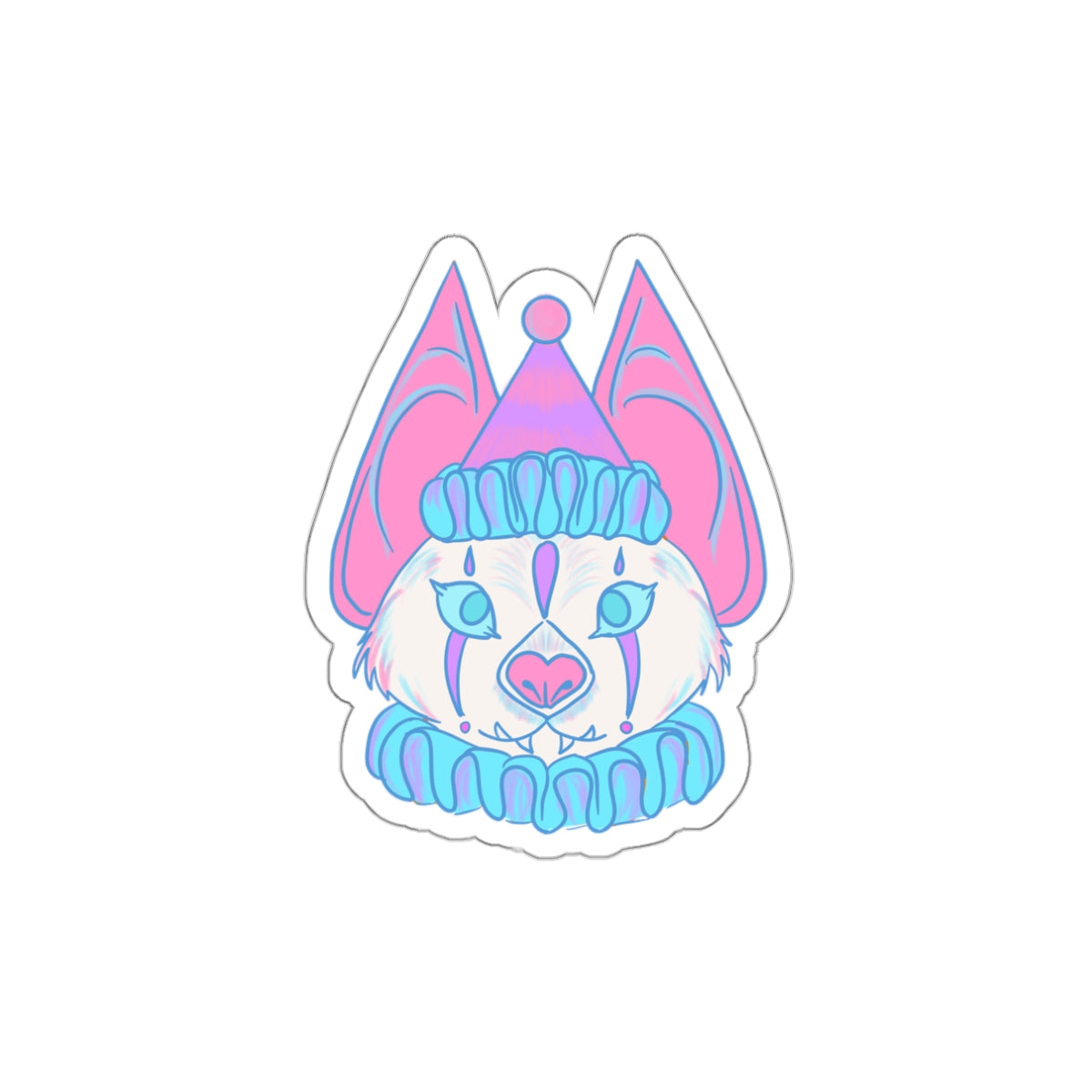 Clowny Bat Die-Cut Sticker