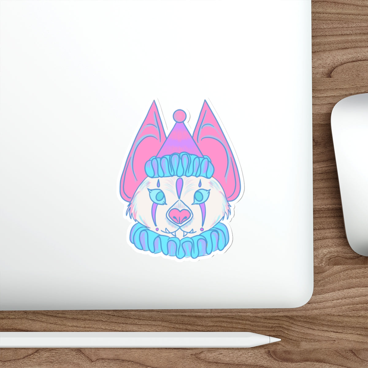 Clowny Bat Die-Cut Sticker