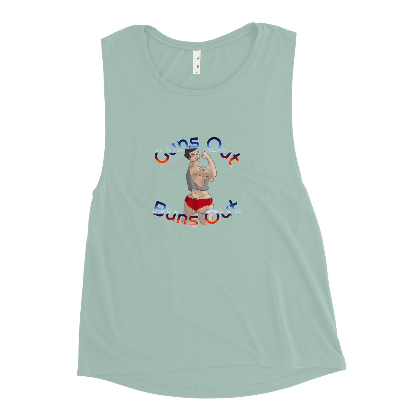 Guns Out Buns Out Ladies’ Muscle Tank