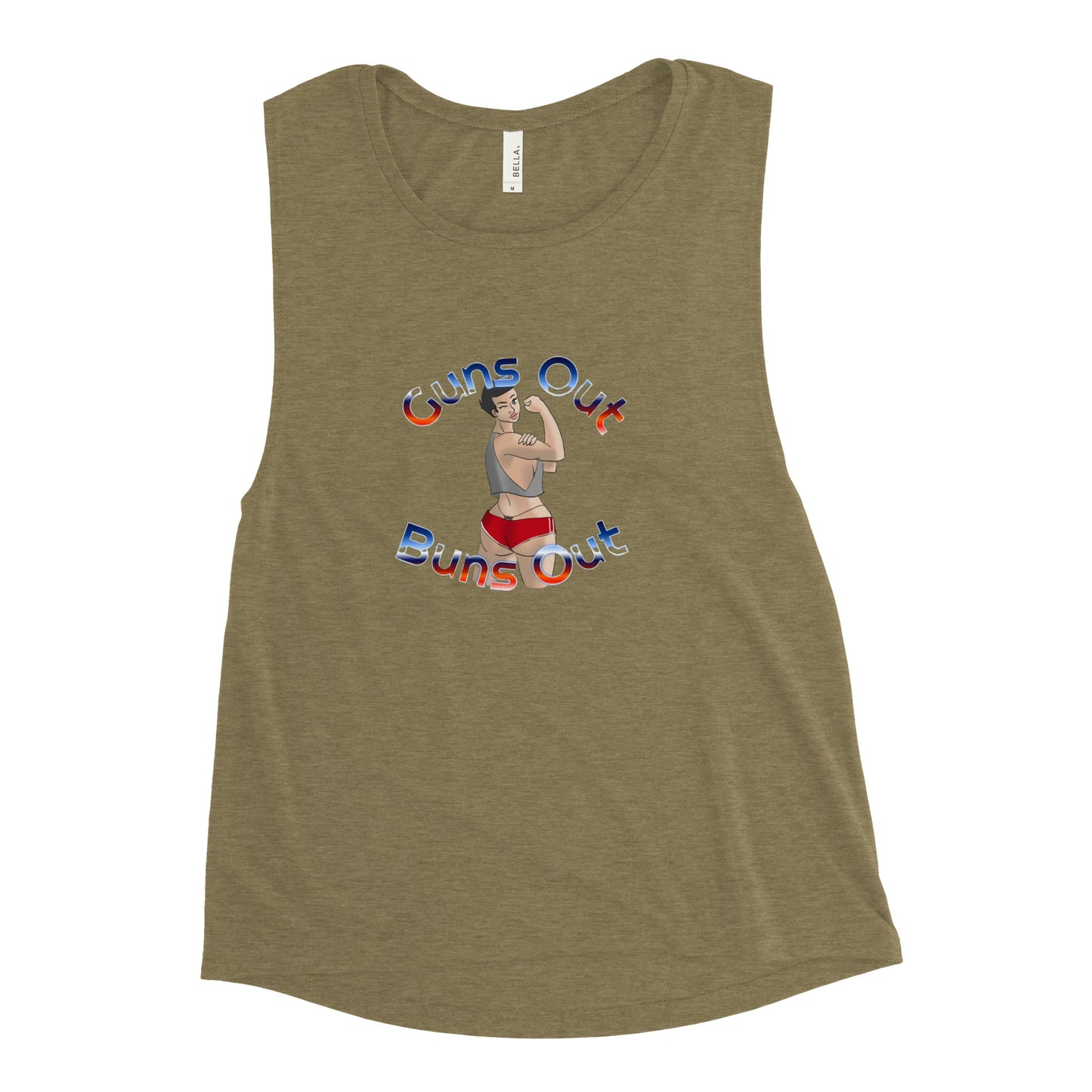 Guns Out Buns Out Ladies’ Muscle Tank